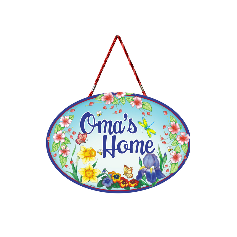 Ceramic German Gift Idea Welcome Sign  "Oma's Home"