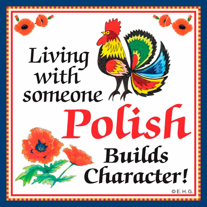 Ceramic Wall Plaque: Polish Character