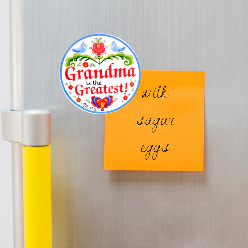 Plate Magnet "Grandma Is the Greatest"