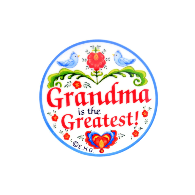 Plate Magnet "Grandma Is the Greatest"