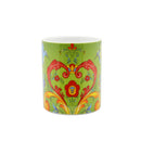 Green Rosemaling Ceramic Coffee Cup - ScandinavianGiftOutlet