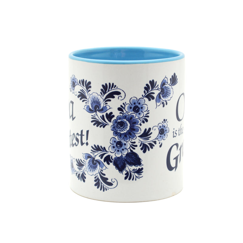 "Opa is the Greatest" / Blue Ceramic Coffee Mug - ScandinavianGiftOutlet