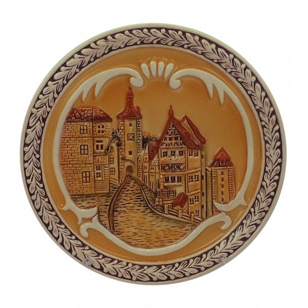 Embossed Rothenburg Souvenir Plate - ScandinavianGiftOutlet