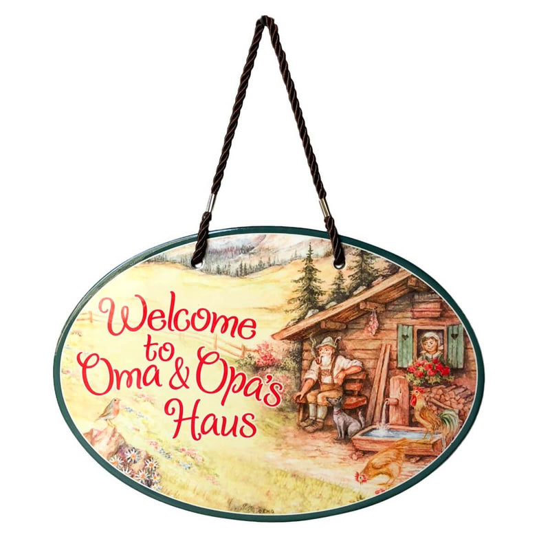 Ceramic Door Signs: Oma & Opa's Haus - ScandinavianGiftOutlet