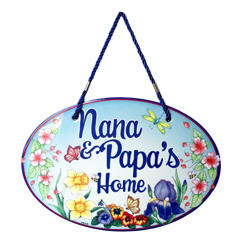 Welcome To Nana & Papa's  Door Sign - ScandinavianGiftOutlet