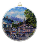 Round Ceramic Plaque: Summer - ScandinavianGiftOutlet