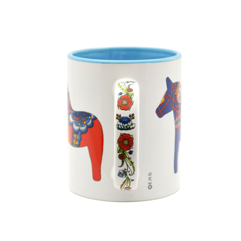 Red Dala Horse & Blue Dala Horse Coffee Mug