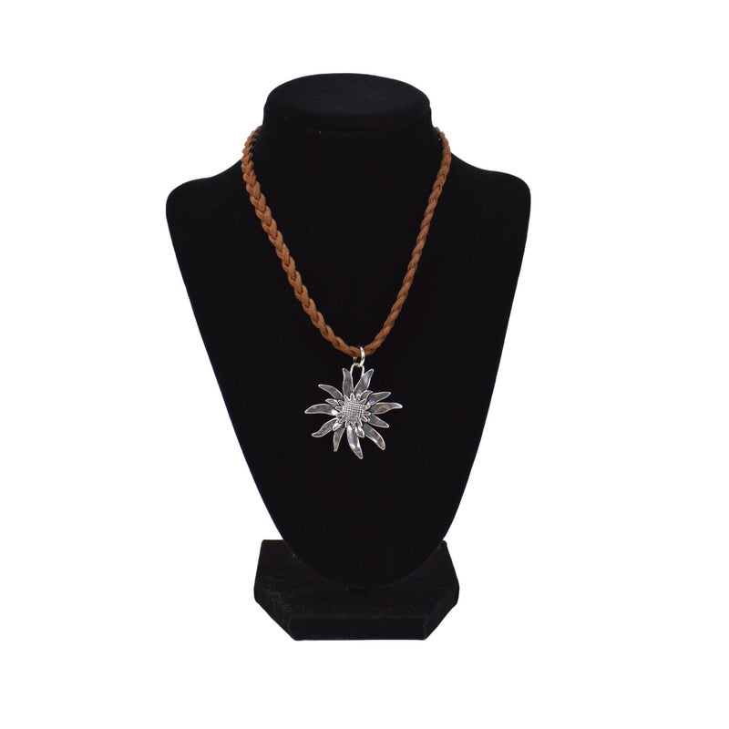 Classic Edelweiss Braided Necklace German Jewelry