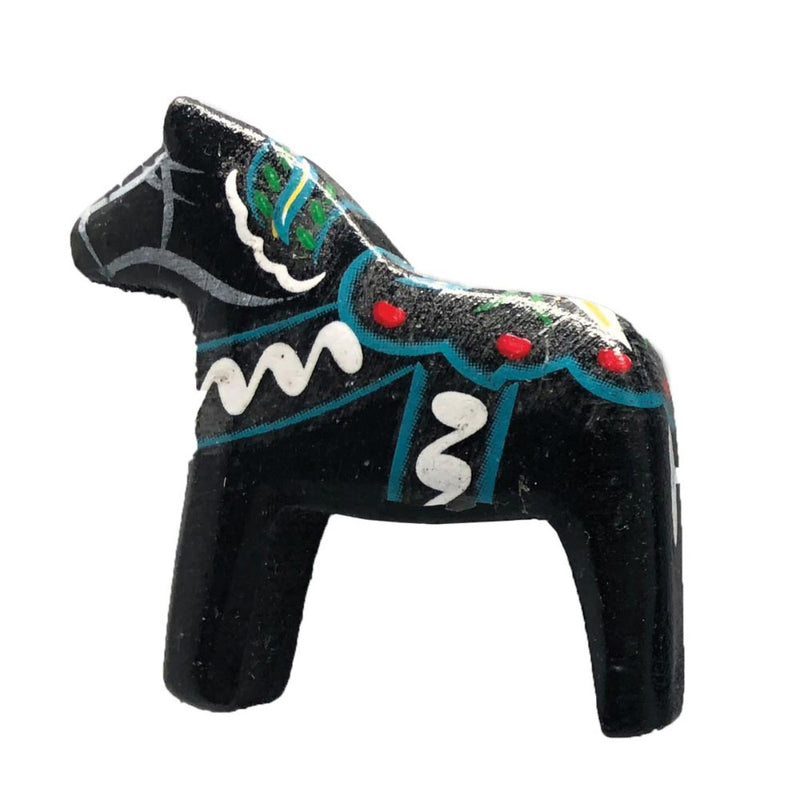Dala Horse Black Magnet Gift - ScandinavianGiftOutlet