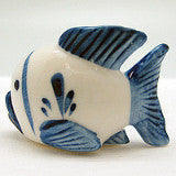 Ceramic Miniatures Animals Delft Blue Fish - ScandinavianGiftOutlet