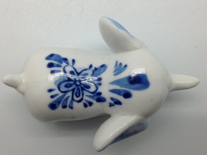 Ceramic Miniatures Animals Delft Blue Elephant - ScandinavianGiftOutlet