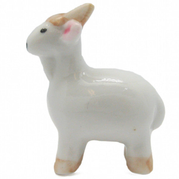 Porcelain Animals Miniatures Goat - ScandinavianGiftOutlet
