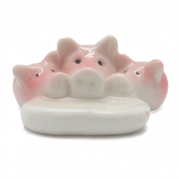 Porcelain Animals Miniatures Pink Pig - ScandinavianGiftOutlet
