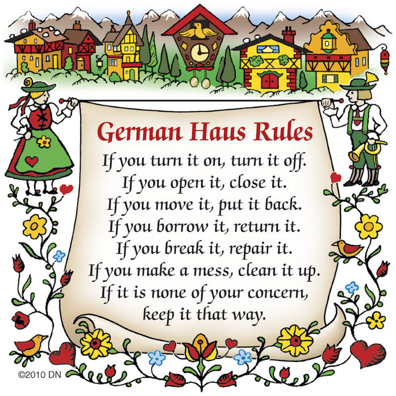 German Gift Idea Magnet (German Haus Rules) - ScandinavianGiftOutlet