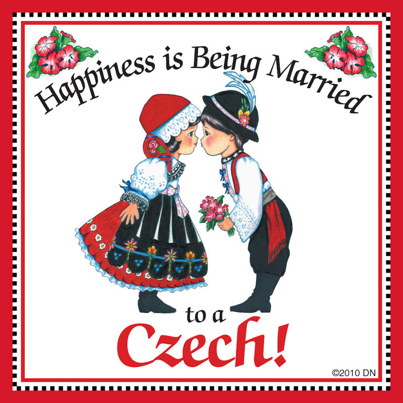 Czech Gift For Women Magnet "Married to Czech" - ScandinavianGiftOutlet