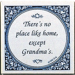 Magnetic Tile Sayings: No Place Like, Grandma's: Black - ScandinavianGiftOutlet