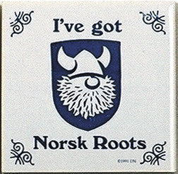 Norwegian Culture Magnet Tile (Norsk Roots) - ScandinavianGiftOutlet