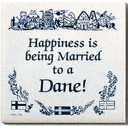 Danish Culture Magnet Tile (Happily Married Dane) - ScandinavianGiftOutlet