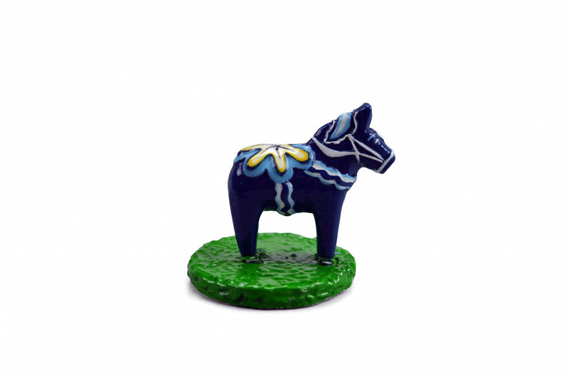 Mini 1.5" Blue Dala Horse