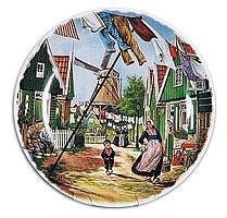 Souvenir Plate Windmill Street Color - ScandinavianGiftOutlet