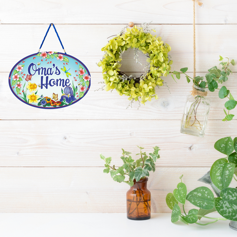Ceramic German Gift Idea Welcome Sign  "Oma's Home"