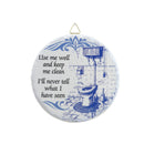 Round Ceramic Plaque: Bathroom