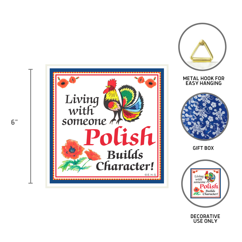 Ceramic Wall Plaque: Polish Character