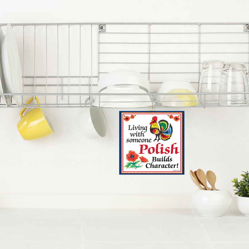 Ceramic Wall Plaque: Polish Character