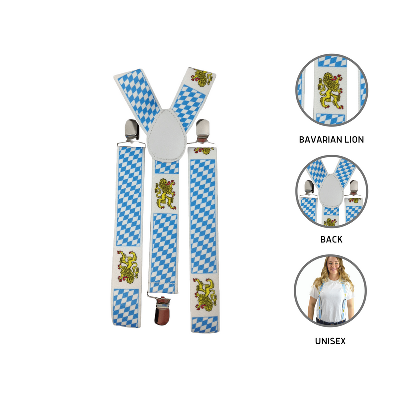 Oktoberfest Costume Suspenders: Bayern