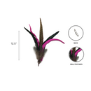 Deluxe German themed Hat Pins w/ Purple & Brown Feathers