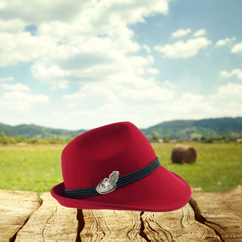 Edelweiss Hat Accessory w/ Colorful Feather