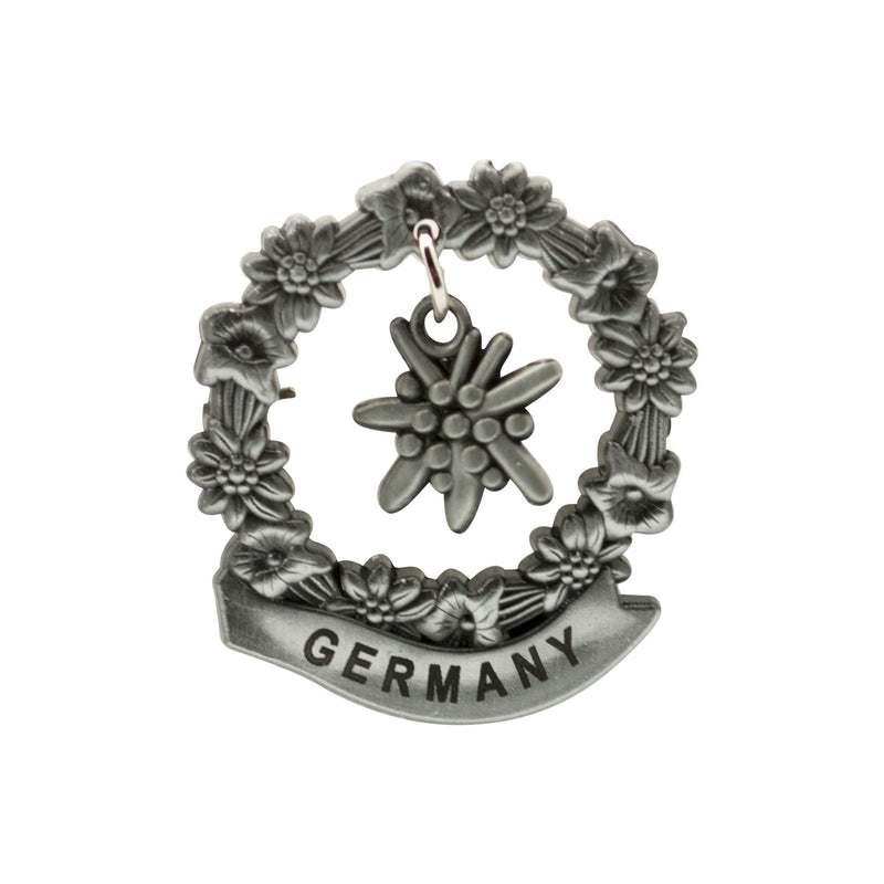 German Edelweiss Medallion Hat Pins for German Hat