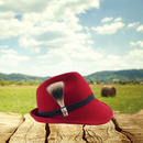 deluxe gamsbart with engraved edelweiss fedora hat pin