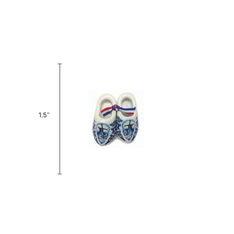 Wooden Shoes Magnetic Gift Blue White