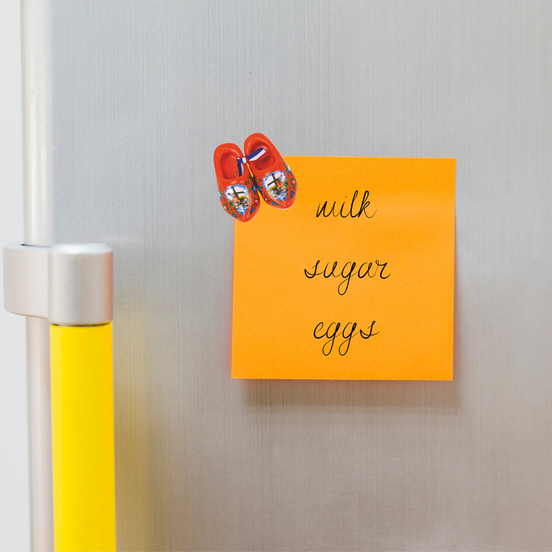 Orange Wooden Shoes Magnet 1.5"