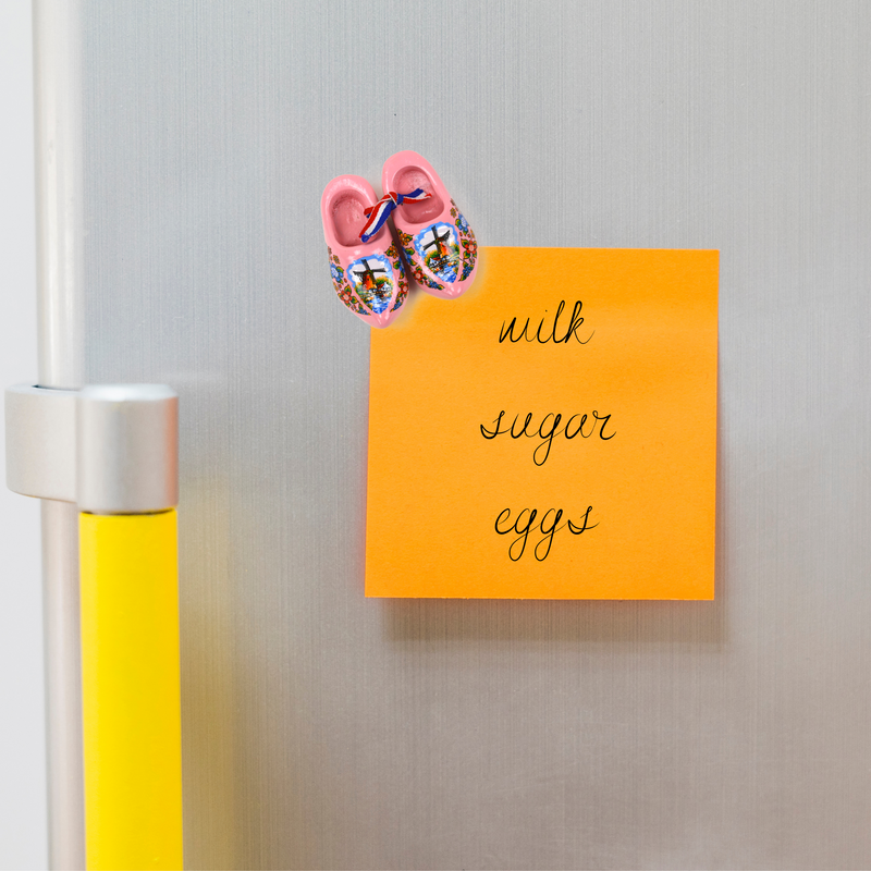 Pink Wooden Shoes Magnet 1.5"