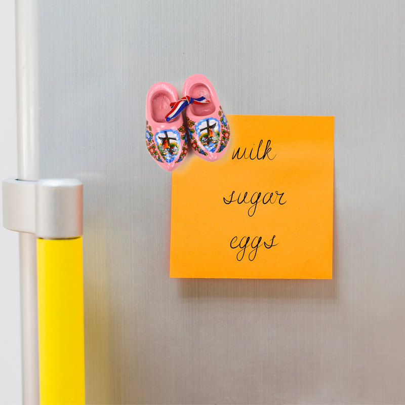 Pink Wooden Shoes Magnet 2.5"