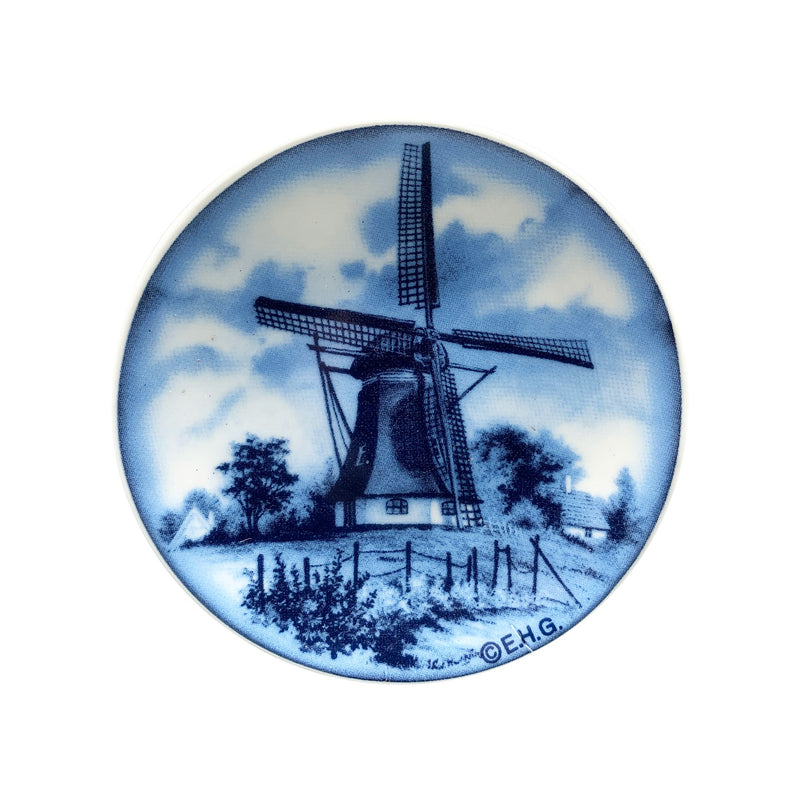 Windmill Ceramic Plate Fridge Magnet