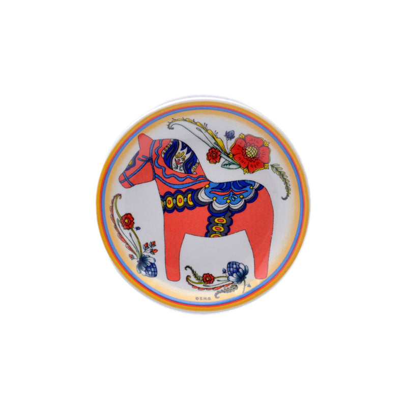 Red Dala Horse Fridge Magnet Plate