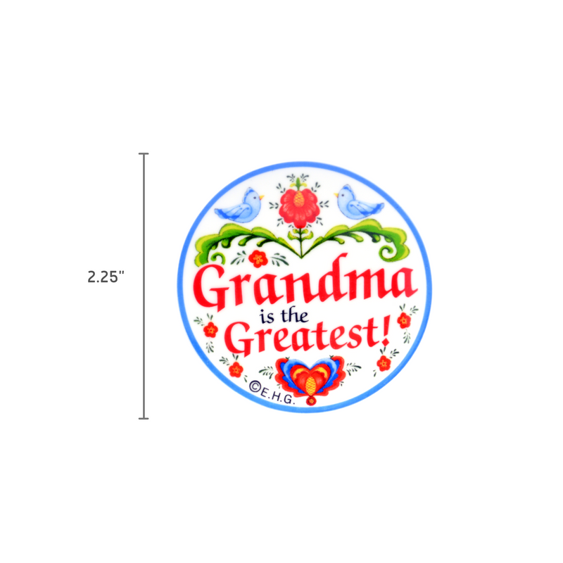 Plate Magnet "Grandma Is the Greatest"