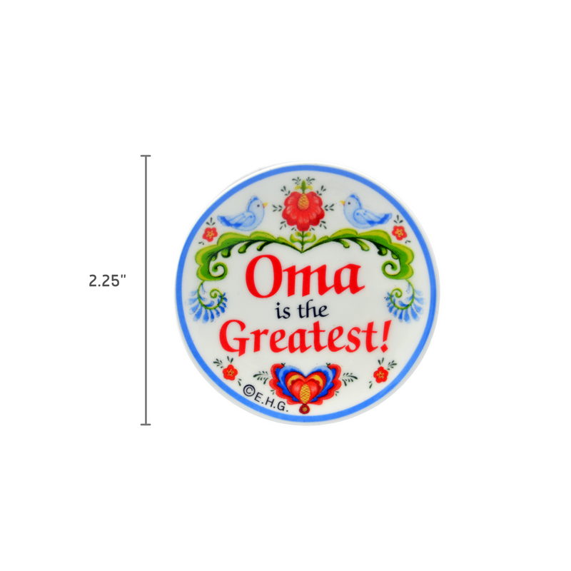 Plate Magnet "Oma Is the Greatest"