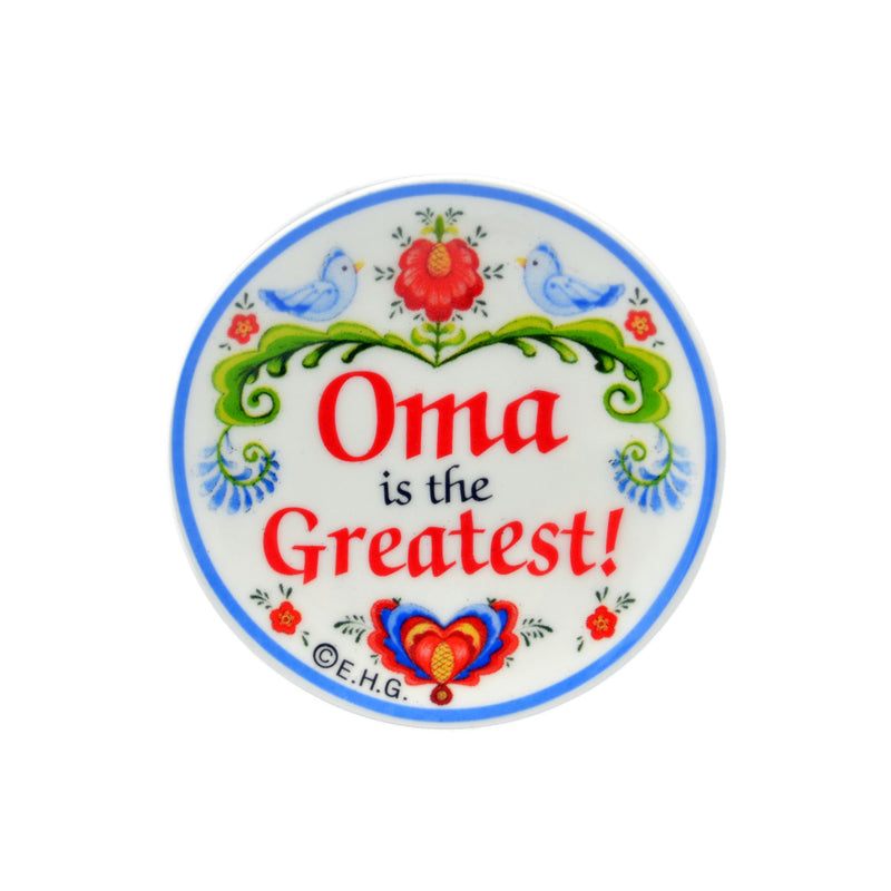 Plate Magnet "Oma Is the Greatest"