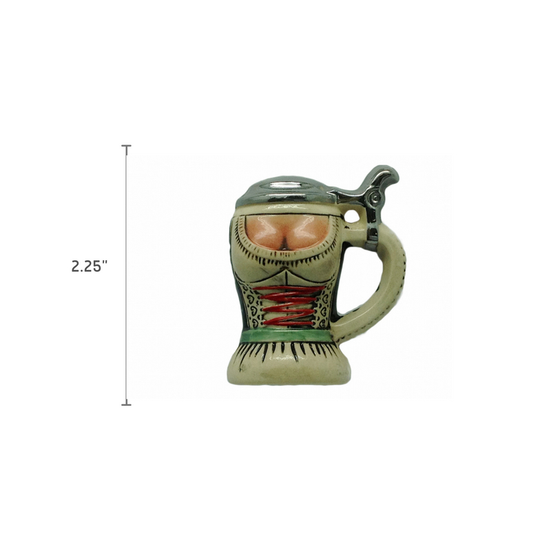 German Party Favor Stein Magnet Dirndl