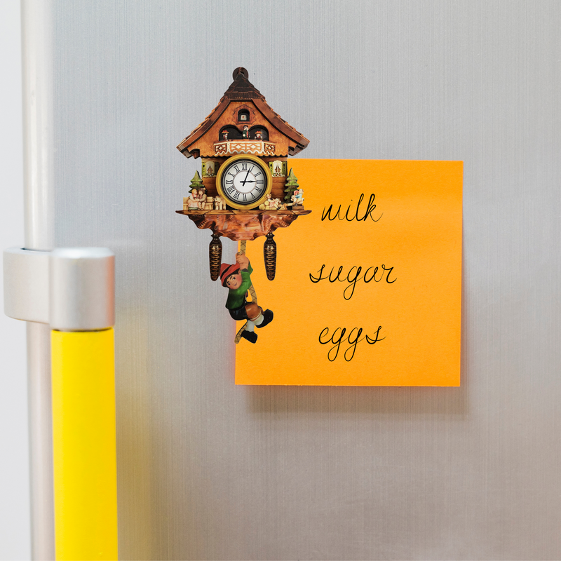 German Kitchen Cow & Dog Cuckoo Clock Refrigerator Magnet