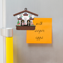 Weather House 3-D Kitchen Magnet with German Boy & Girl