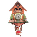 German Kitchen Girl & Dog Functioning Clock Refrigerator Magnet