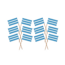 Oktoberfest Party Supplies Appetizer Toothpicks 50 Pieces with Bavarian Checkered Pattern Decoration