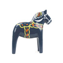 Large Blue Swedish Dala Horse Wood Figurine