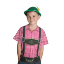 Realistic Costume Youth Lederhosen Faux Shirt