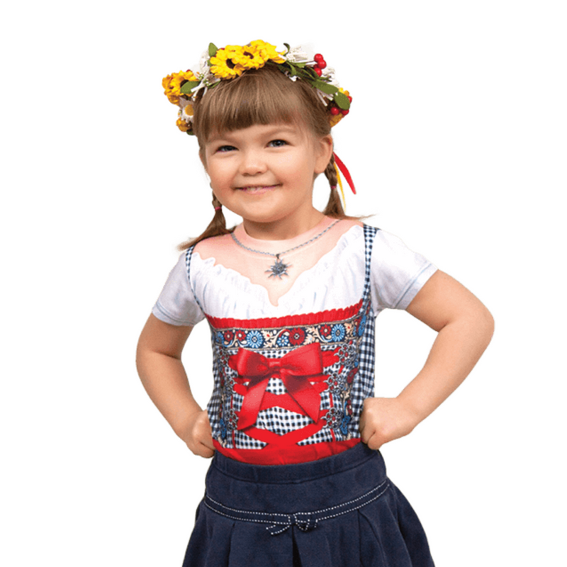 Realistic Costume Youth Dirndl Faux Shirt